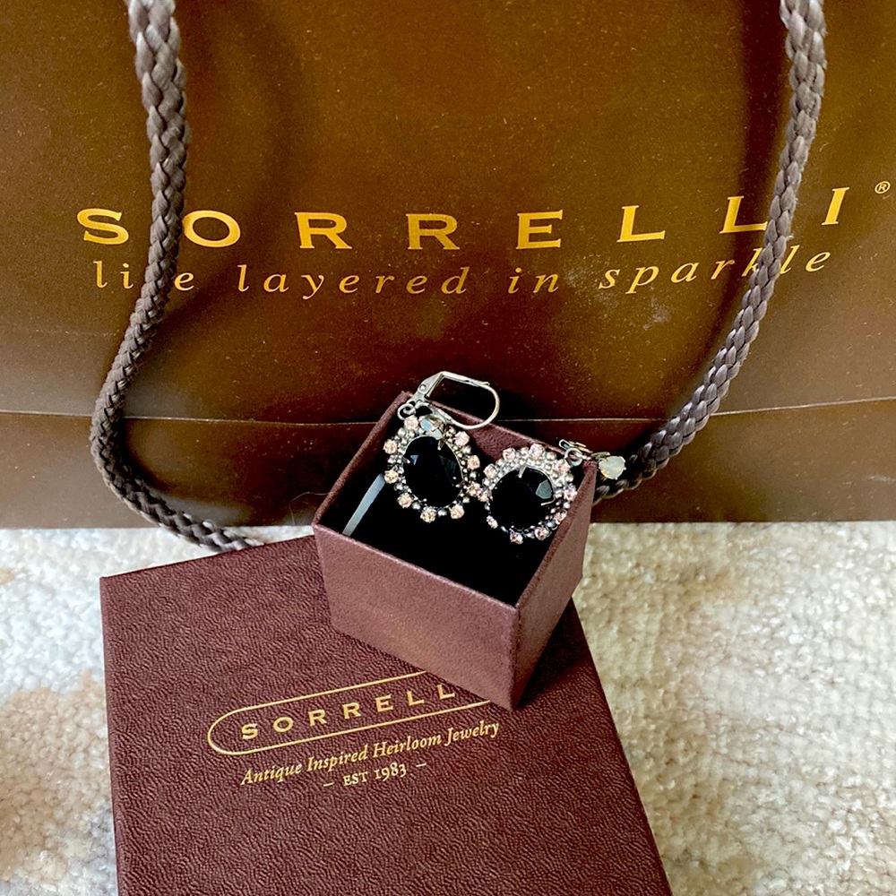 Black Sorrelli Statement Earrings (Handcrafted Ar… - image 1